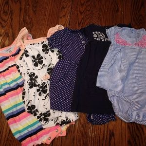 Five baby girl outfits